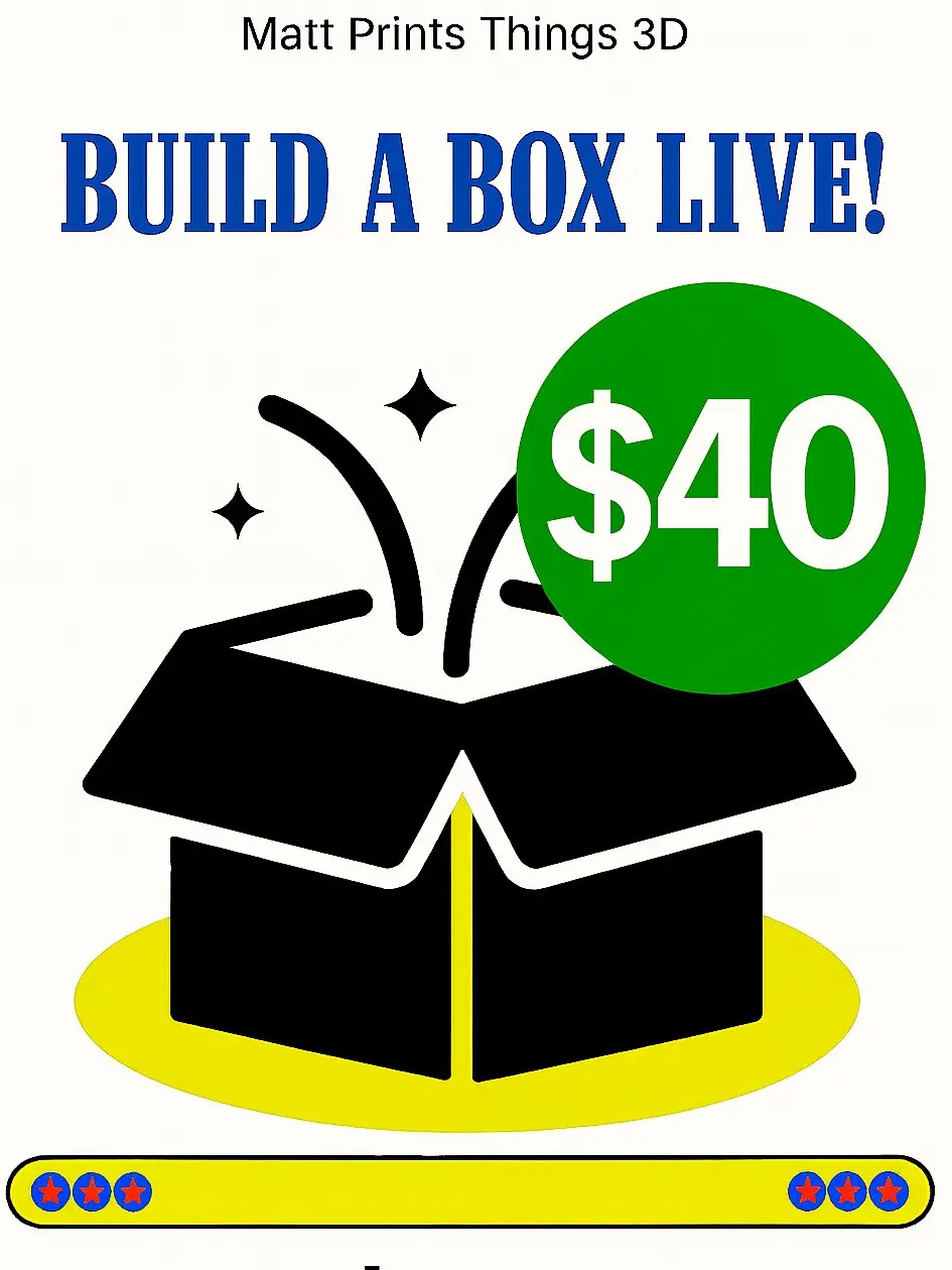 $40 LIVE Build a Box. Build a box with us live!