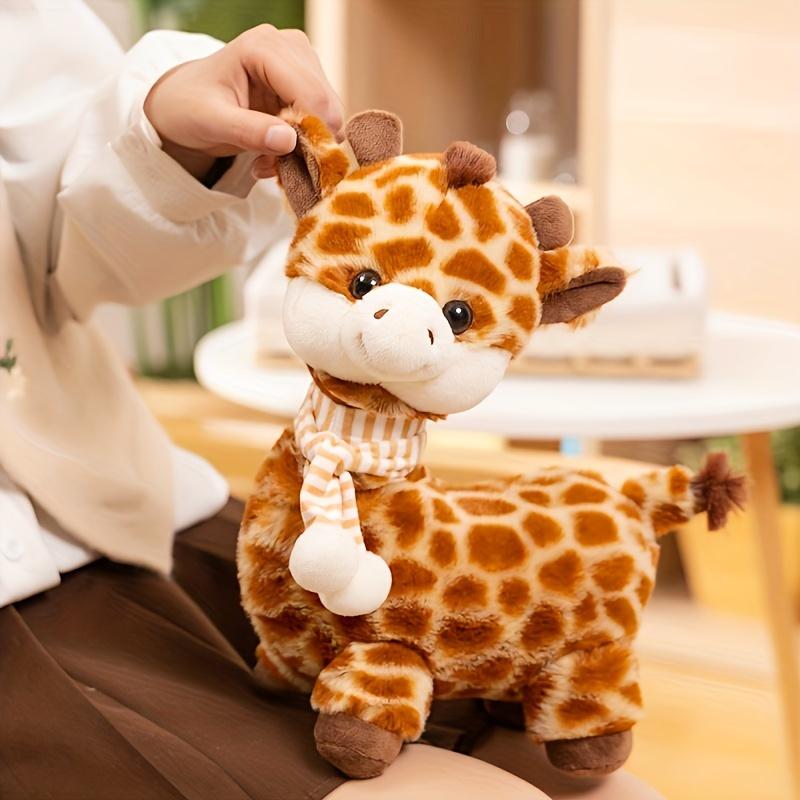 JACKCAT Huggable Giraffe Plush Toy - Realistic Soft Stuffed with Cuddly Neck, Giraffe for Bedtime Companion, Decor & Cozy Throw Pillow (30cm/11.81in) - Ideal & Holidays