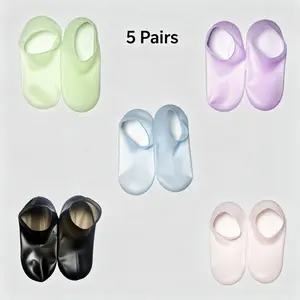 1/5 Pairs Silicone Foot Mask Socks for Dry Cracked Heels Moisturizing Softening Skin Care Spa Treatment for Home Use  Beach Socks for Summer Outdoor Fun