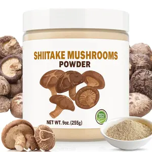 9oz Shiitake Mushroom Powder, Umami Seasoning - Made of natural dried shiitake mushrooms for Risotto, Soups, Meat rubs and Mushroom Coffee, Airtight Freshness Jar Spice Spice Organic