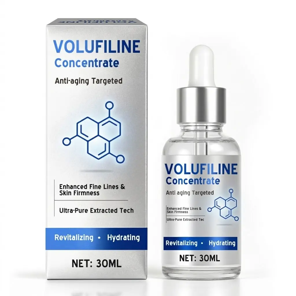 Volufiline Concentrate Firming Facial Serum - 30ml Moisturizing Anti-Aging Bottle, with Centella Asiatica, for Morning Routine Glow Up, Soft, Plump, Smooth Radiant Skin (Natural Skincare Treatment)