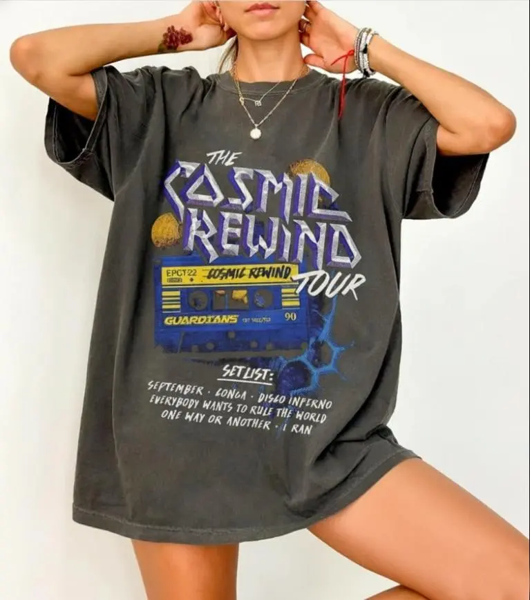Guardians of the Galaxy Cosmic Rewind Tour Shirt, Epcot Trip Matching Shirt, Cosmic Rewind Set List Tee, Guardians World Tee