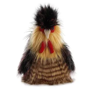 Aurora World Luxe Boutique Jacques Rooster Cockerel Stuffed Animal, Premium Long Fur Plush, Bean Pellet Weighted, Multicolor, 10.5 Inches