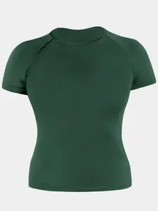 Seamless Workout Tank Top T-Shirts; Seamless Yoga Top for Outdoor Sports Casual Quick-Dry Fitness Top for Running High-Stretch Moisture-Wicking Seamless Tight-Fit Short-Sleeved Workout T-Shirt