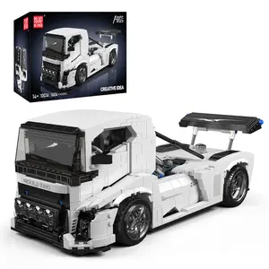 Mould King 10036 Knight Truck Static Vehicle Model Building Block Adult Kid Toy 1604 Pieces