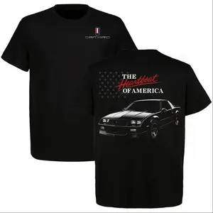 Classic Chevy Camaro Racing Graphic T-Shirt, 100% Premium Heavy Cotton Detroit Iron Sports Tee, Retro 1990s Bowtie Promo Top, Luxury Car Guy Gift Full Size
