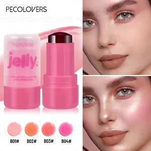 3-in-1 Blush Stick, Long-Lasting Waterproof Moisturizing Hydrating Lips, Eyes & Cheeks, Makeup Sticks Long-Lasting, Jelly Texture Blush