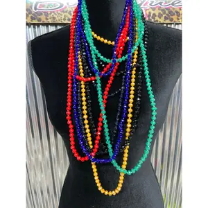 Crystal Beaded Necklace 60" in Many Colors!