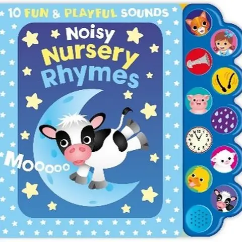 Toddler Interactive Audio Picture Book - English, 10 Cheerful Sounds, 10 Pages, 10.5x11.25 Inches, Sound Buttons, Singalong Pages, Play & Learning Activities, Early Rhyme Skills, Boredom Buster, Thoughtful Birthday Surprise Gift