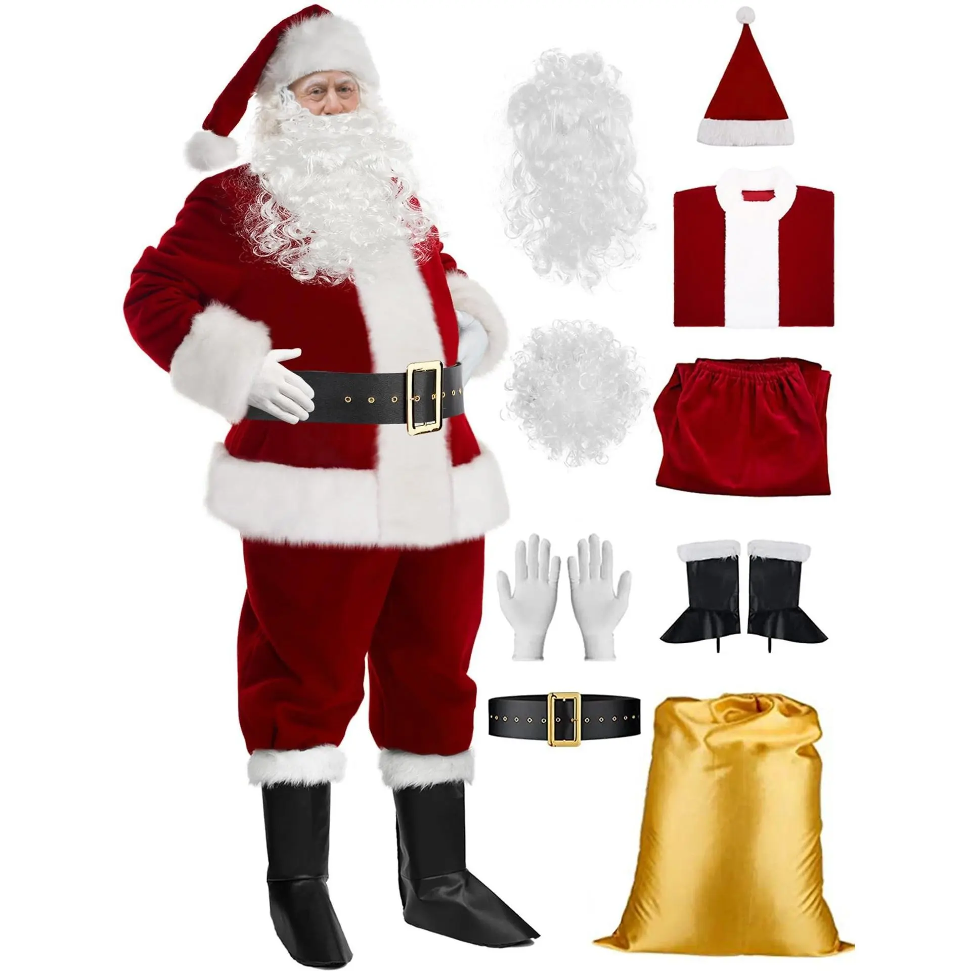 Santa Claus Ten Piece Set   Boots+Gloves