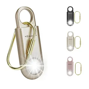 Hangable safety alarm with keychain, sos emergency survival kit for women, portable outdoor danger siren alarm devices with ultra strobe light