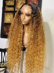 Fashion Natural Super Soft 26 Inch Lace Front Wig, 180% Density Curly Hair, Pre-Beled Gradient, Daily Use