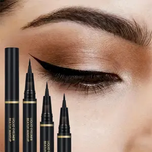 3PCS Black Eyeliner Pens, Ultra-Fine Liquid Wing Eyeliner, Long-Lasting, Waterproof, And Smudge-Proof, Suitable for Makeup Beginners and Pros