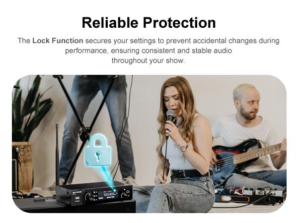 Wireless in-Ear Monitor System, Auto Scan IEM System Stereo w/Bodypack Receiver & Earphones, 50 Tunable Frequencies 164ft Range, in Ear Monitors for Musicians, Bands, Studio (SD-2-1R)