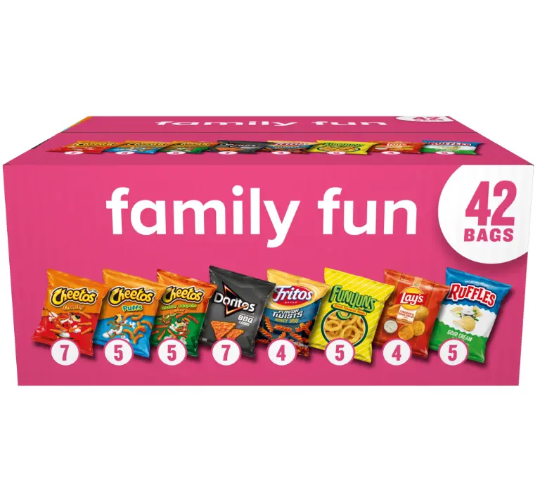 Frito Lay Family Fun Mix Chips Variety pack, Mega Size, 42 Count