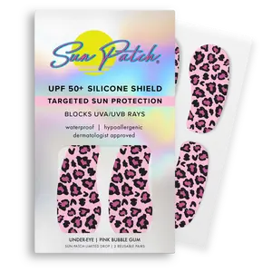 [NEW] Sun Patch Under-Eye Pink Leopard Patches UPF 50+ Waterproof Gentle Hypoallergenic Targeted UV Protection & Sunscreen Companion for Sensitive Skin