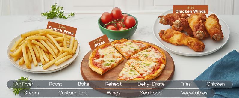 [LIVE] Air Fryer 6 Quart Capacity with Window Square Air Fryer 12-in-1 Air Fry, Roast, Reheat, Dehydrate, Bake, Steam with 400F