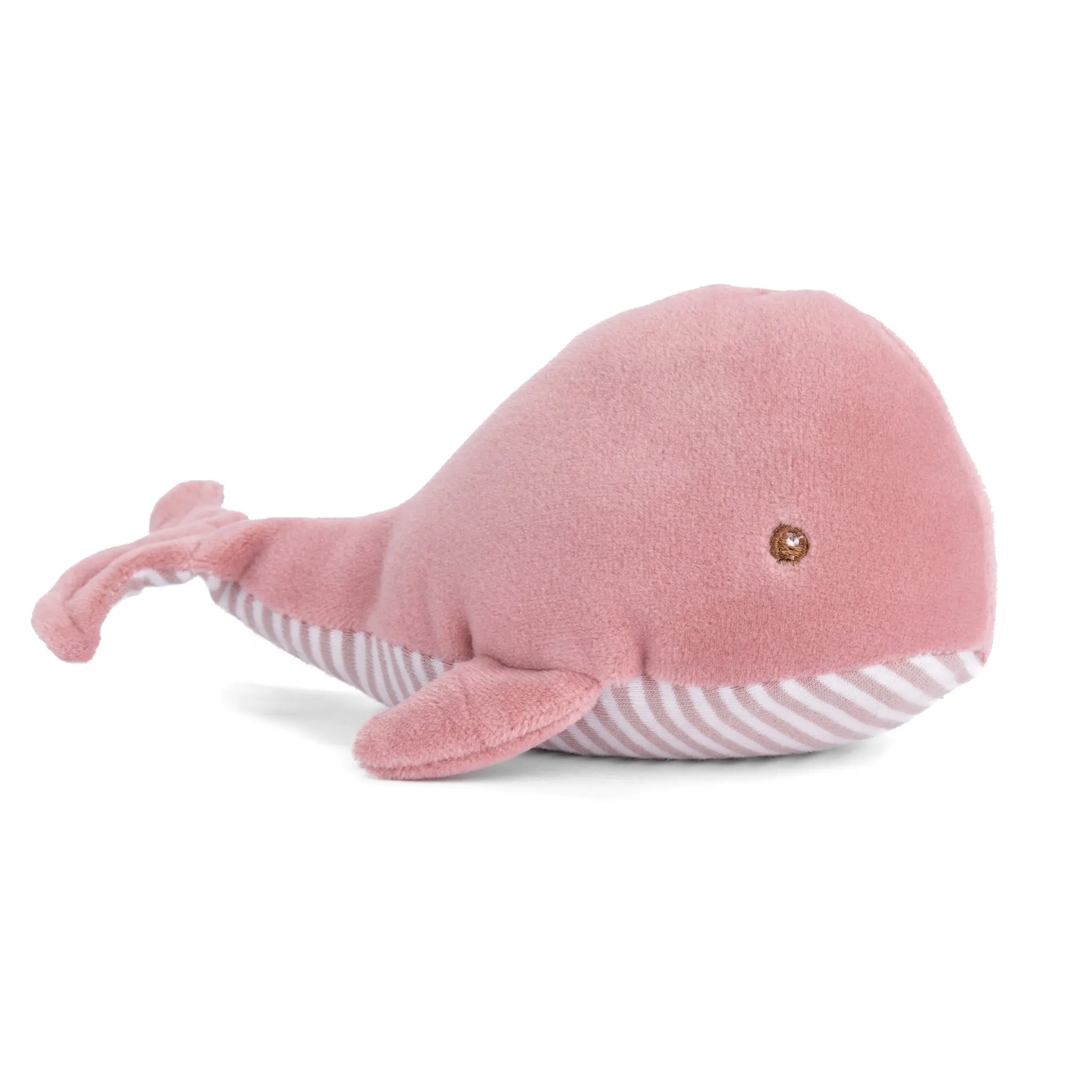 Bukowski Bears Baby Echo Fleece Soft Plush Pink Whale Stuffed Animal Toy with Hand-Stitched Eyes for Babies