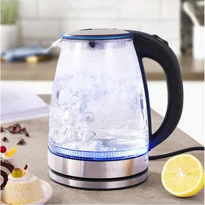 1500W Glass Electric Kettle 2L with Blue Light Auto Shut-Off Boil-Dry Protection Fast Boiling Water Heater for Tea Coffee