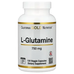 California Gold Nutrition L-Glutamine, 750 mg, 120 Veggie Capsules California Gold Nutrition L-Glutamine, 750 mg, 120 Veggie Capsules
