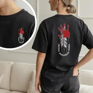 Protect Indigenous Women Red Hand  Shirt  MMIW Awareness Graphic T-Shirt for Women- Justice  for MMIW  Streetwear, Meaningful Cause Tee Unisex Top