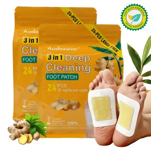 3-in-1 Ginger Foot Patch Pack - Large 24-Piece Set, Natural Foot Care, Soothes Minor Discomfort, Portable for Travel, A Practical Addition to Foot Care Routine.