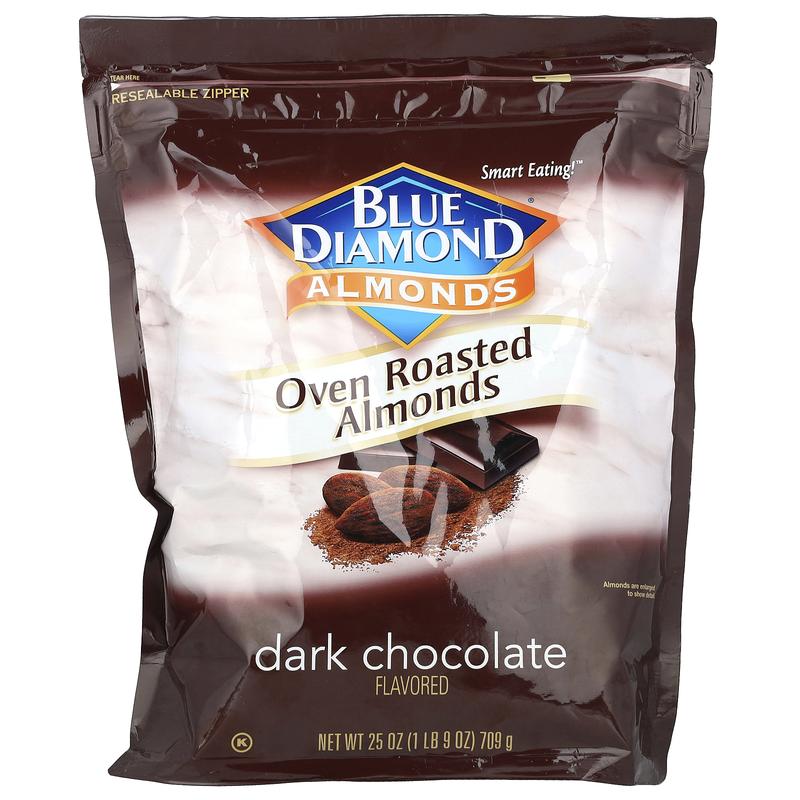 Blue Diamond Almonds, Oven Roasted Almonds, Dark Chocolate, 25 oz (709 g)