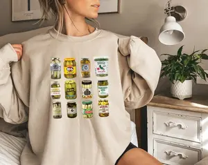 Retro Canned Pickles Sweatshirt, Pickle Sweatshirt, Pickle Crewneck Sweatshirt, Pickle Crewneck Sweatshirt, Canning Sweatshirt