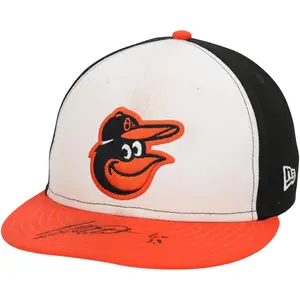 Ryan Mountcastle Baltimore Orioles Autographed Game-Used White and Orange Cap from the 2024 MLB Season with "Game Used" Inscription - Fanatics Authentic Certified