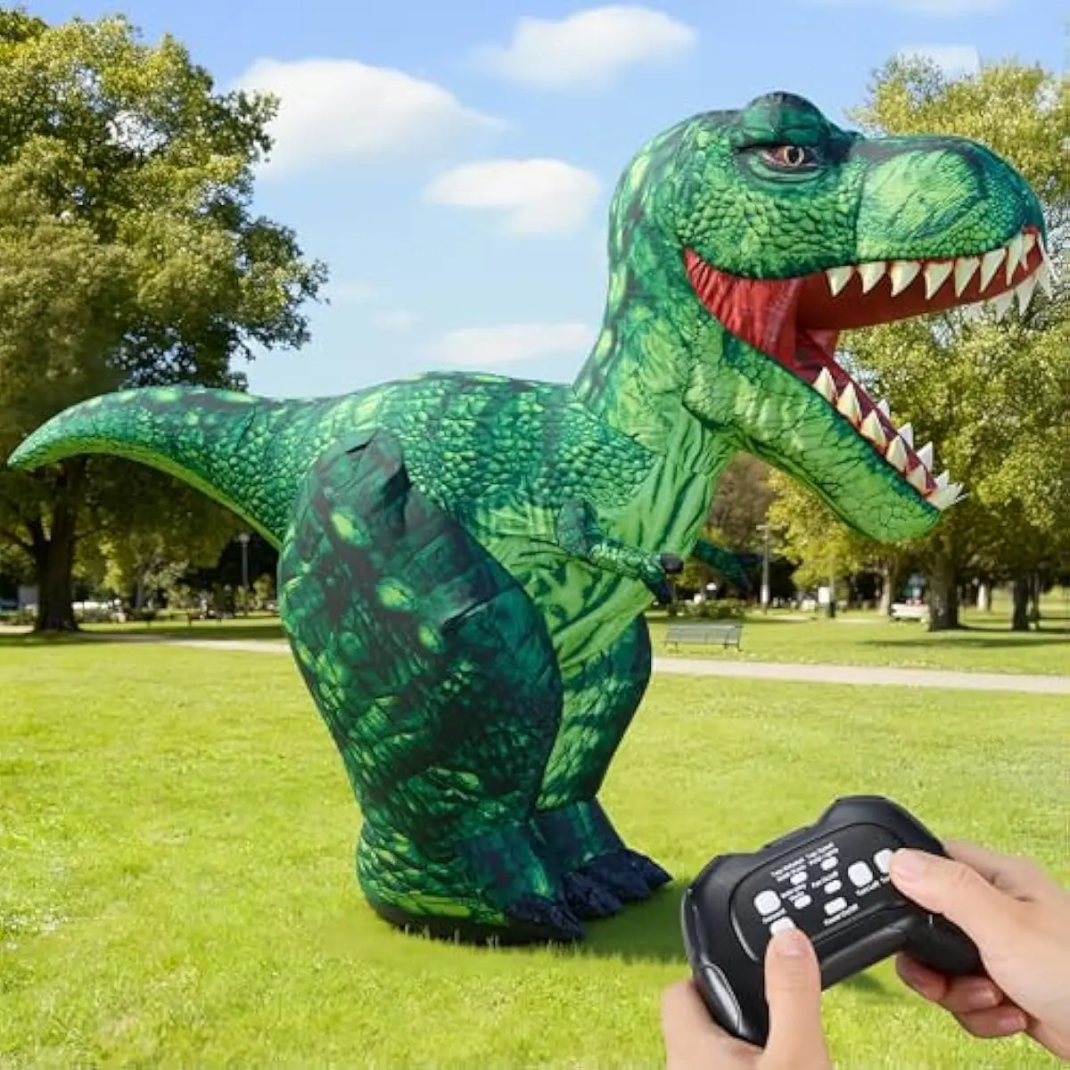 Remote Control Inflatable Dinosaur Toy, 2.4GHz Toy with 360° Rotation& Walking, Forward & Backward, Rechargeable Electric Outside Toys for Kids Boys Age 6-12 Birthday Gifts