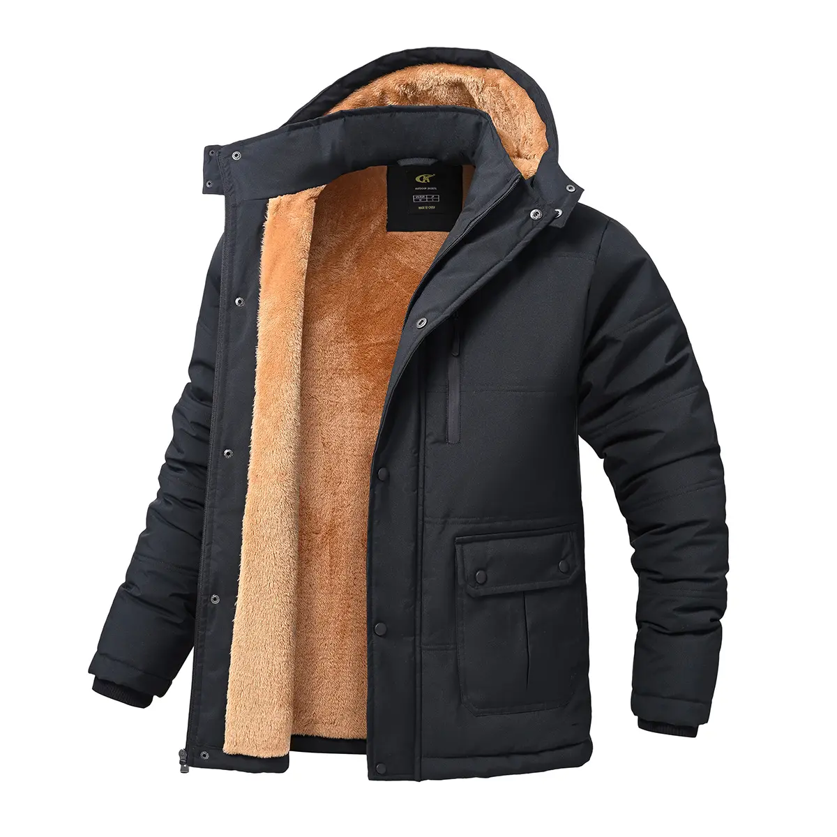 Men's Winter Jacket with Hood Water Repellent Windproof Thicken Parka Winter Coat for Skiing Hiking Work