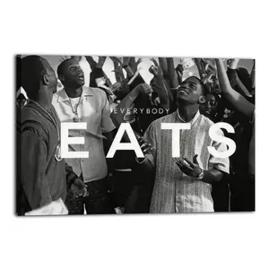 Paid in Full Everybody Eats Vintage Wall Art Aesthetic Poster Retro Minimalist Line Drawing Print Creates A Calm and Serene Atmosphere for Your Bedroom Or Office cheetah print