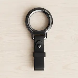 Premium Leather Car Keychain for Men and Women, Heavy Duty Metal Key Ring with Anti-Lost D-Ring Horseshoe Buckle, Universal Key Fob Holder for Auto Keys