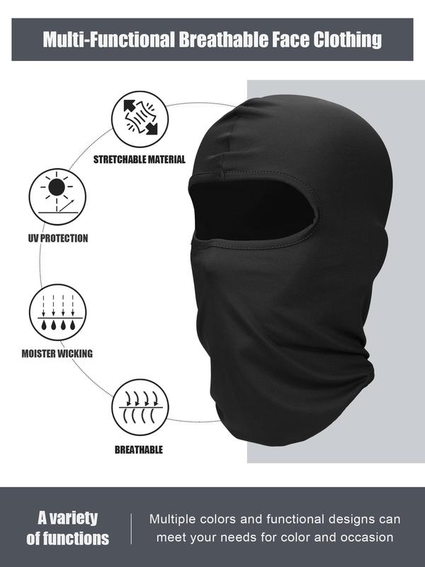 9 Pieces Balaclava Moveable Face Mask Summer Ski Mask Sun Protection Breathable Balaclavas for Men Women Cycling Outdoor Motorcycle Helmet Liner Protective Gear