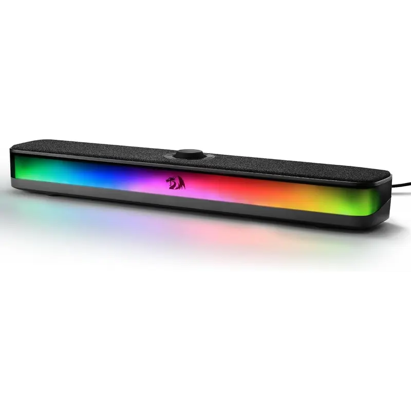 Redragon GS515 RGB 2.0 Channel Stereo Soundbar - Bluetooth 5.3 Wireless Audios, USB Type-C/USB Powered PC Speakers, Gaming Accessories, Unique Cool Gifts for Gamers