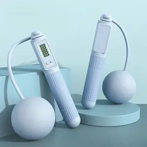 Durable Smart Dual Use Jump Rope Weighted Steel Wire and Cordless Ball for Home Fitness