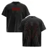Men's Berserk Vintage Washed Heavy Cotton Oversized Crew Neck Short-Sleeve Athletic Gym Tshirt - Menswear Fitness Aesthetic Vintage Graphic Tee, Unisex Loose Soft Pump Cover for Gym & Casual Wear