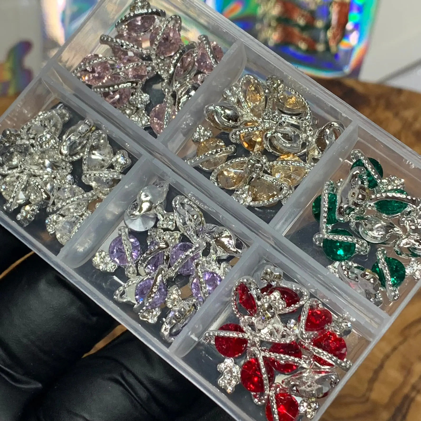 60 Pcs Planet Nail Art Charms, Trending Global Shape Decorations for Nail Art Designers
