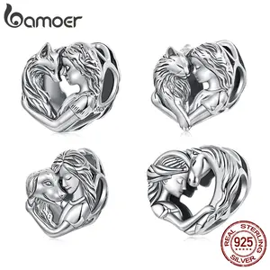 925 Sterling Silver Horse Heart Charm Pet Lover Animal Beads for Women Teens DIY Cute Family Jewelry Girl Birthday Gift