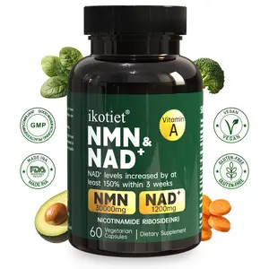 ikotiet NMN 30000mg + NAD+ 1200mg + Magnesium + Vitamin A – 180 Capsules (3-Month Supply) | Vegetarian Dietary Supplement