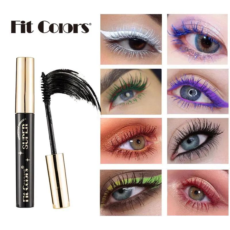 Christmas stage nightclub thick and curling waterproof non-smudge 14-color mascara Makeup Cosmetic