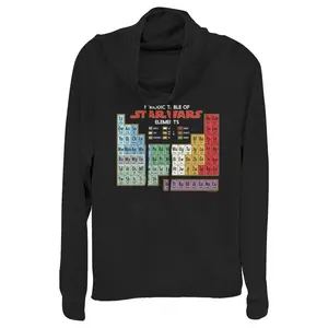 Junior's Star Wars Periodic Table of Elements Cowl Neck Sweatshirt