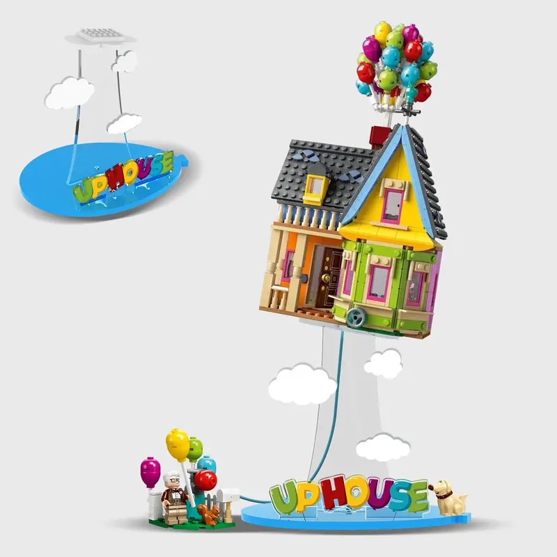 Popbricks Customized Design Acrylic Decorative Stand with Fixation, Fits Up House Building Toy Set & 43217 Model (Only Stand, Model Not Included)