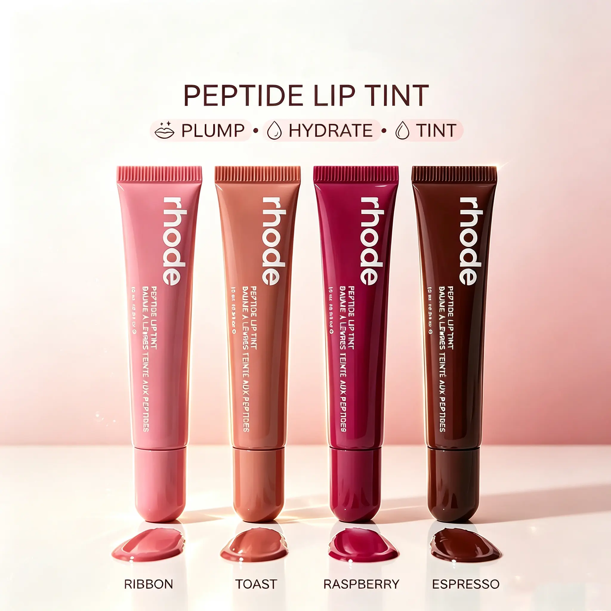 Rhode Peptide Lip Tint, Plumping Hydrating Lip Gloss, Long Lasting Moisturizing Lip Balm, Buildable Sheer Lip Color for Daily Makeup
