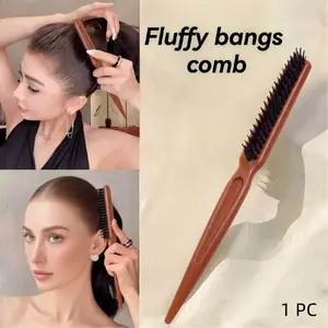 Three-row bristle pointed tail comb, made of artificial bristles and synthetic brush hairs, used for scalp massage and hairstyling. A styling tool suitable for all hair types and hairstyles, suitable for various daily occasions. Hairdressing Comb