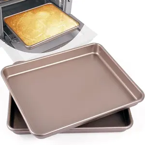 11 Inch Air Fryer Toaster Oven Tray, Set of 2 Nonstick Heavy Carbon Steel Toaster Baking Pan