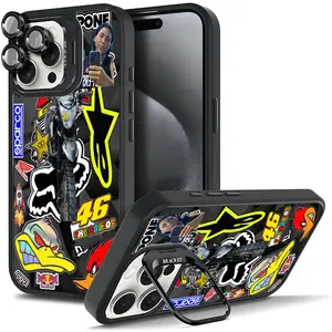 46 The Doctor Motorbike Phone Case Stylish Racing Sticker For Samsung iphone 17/AIR 16 15 14 13 12 11 PRO PLUS MAX COOL Fashionable Tough Magnetic Durable Metal lens frame Film Bracket Stand Gift Full Protection Camera Holder Phone Cases Cover 11X-L1253