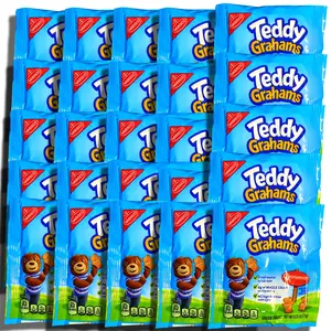 Cinnamon Teddy Bear Graham Crackers Snack Packs | .75 Oz | 25 Total