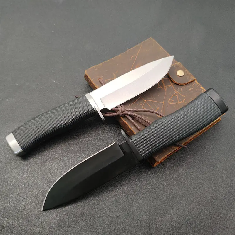 High quality straight knife, textured anti slip handle, fruit knife, essential for the kitchen, comes with a nylon knife cover as a gift for both men and women
