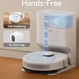 D10 Plus Gen 2 Robot Vacuum and Mop with Self-Emptying Base for 90 Days of Cleaning, 6000 Pa Suction and  Navigation, Obstacle Avoidance, Wi-Fi Connected